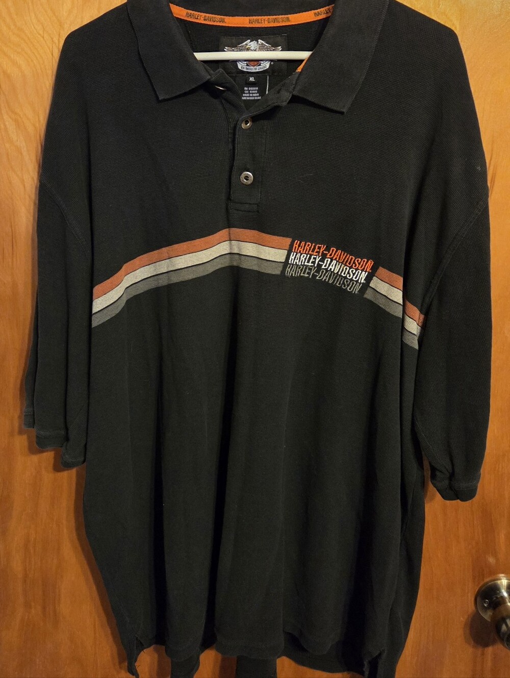 Vintage Harley Davidson Men's Short Sleeve Polo Shirt Size XL